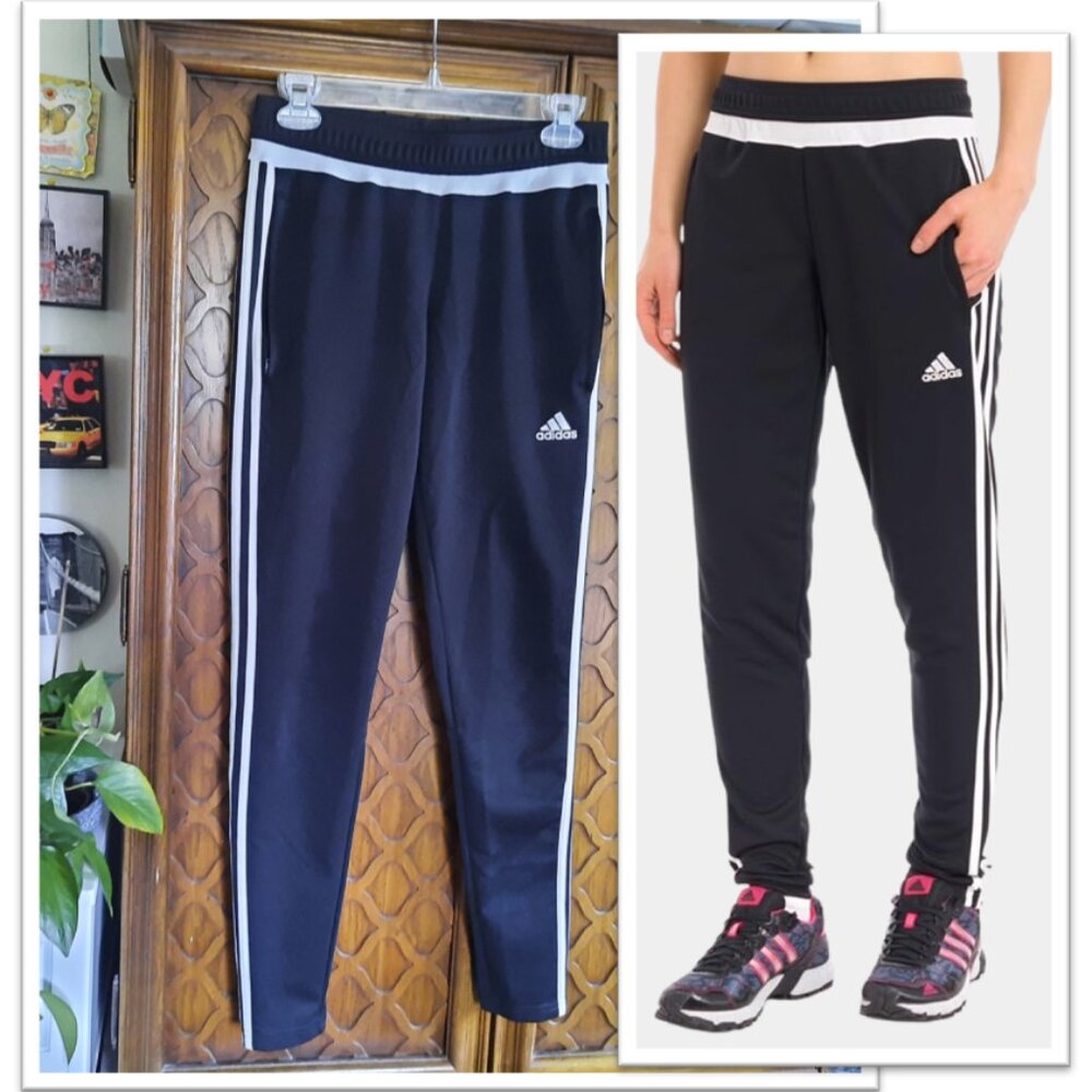ADIDAS Climacool Tiro 15 Soccer Track Pants Style M64030 - Black/White, S